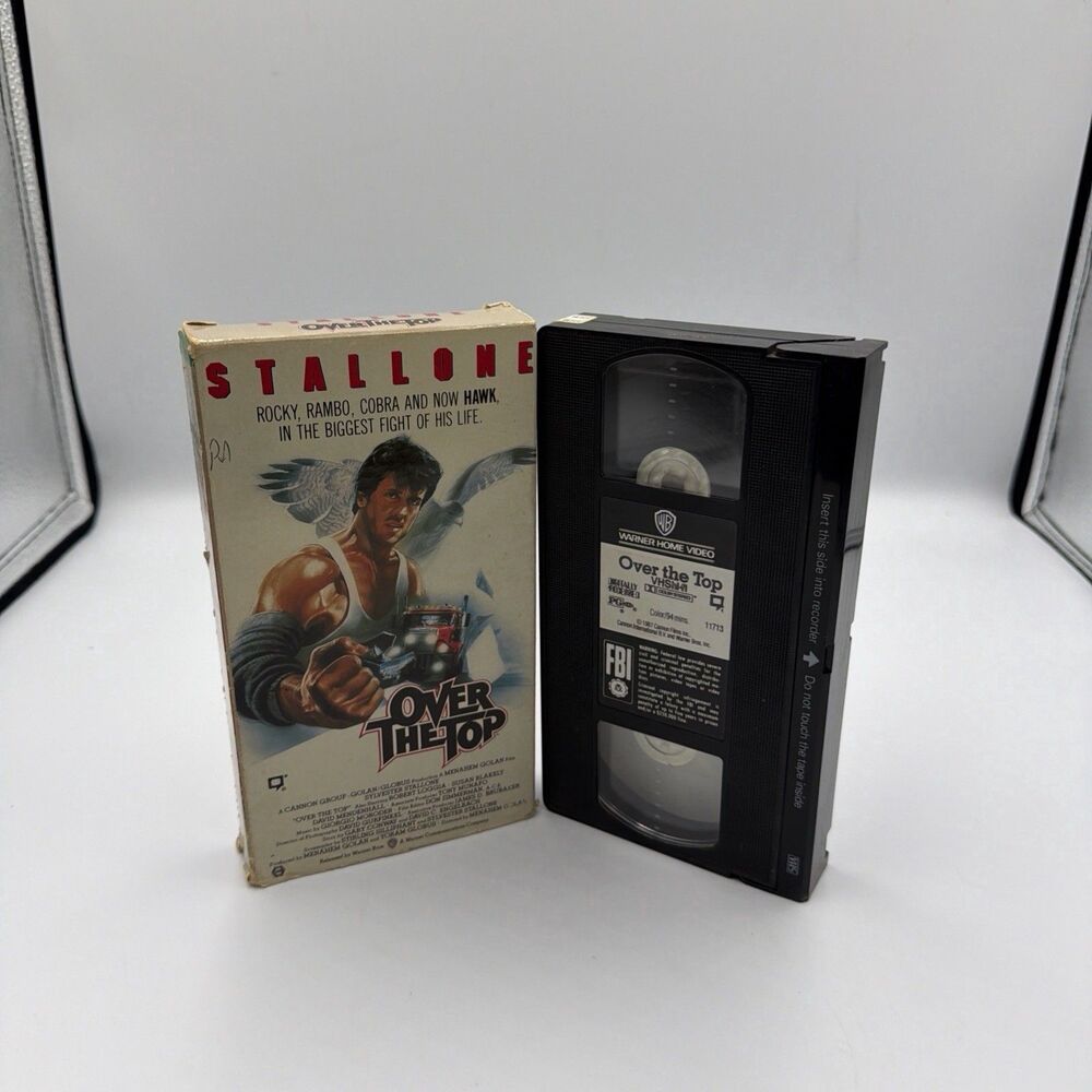 Over the Top (1987) VHS - 1991 Warner Release. Sylvester Stallone. Cannon Films